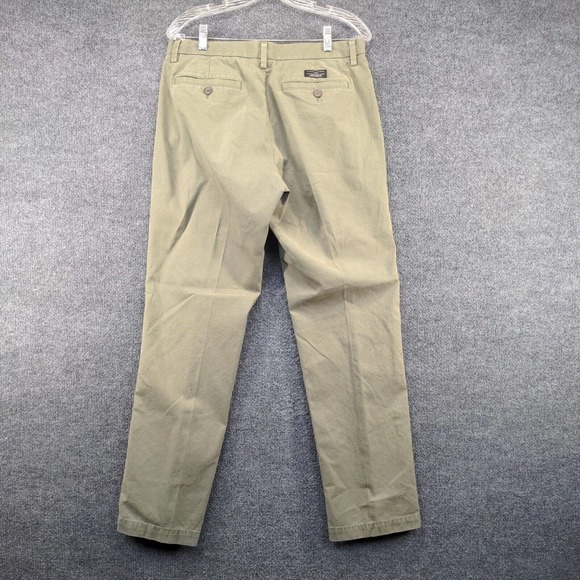 Banana Republic Men's Gavin Chino Pants Green 32x32 Flat Front Regular Straight - Picture 4 of 12